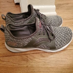 Gray Sketchers sneakers